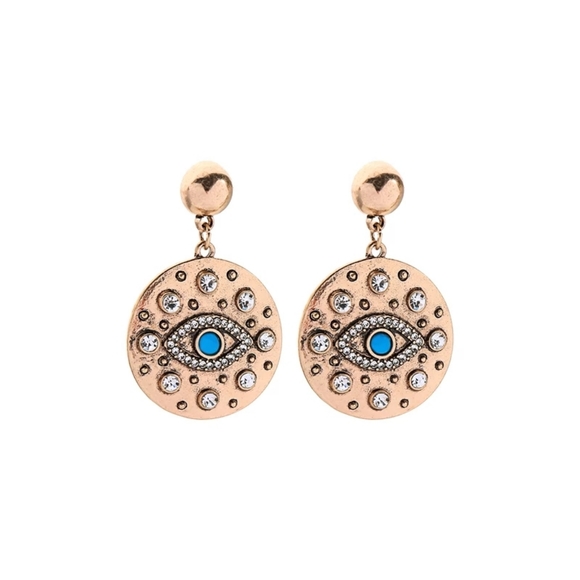 Jigdaliag Jewelry - Evil Eye Crystal Vintage Drop & Dangle Earrings